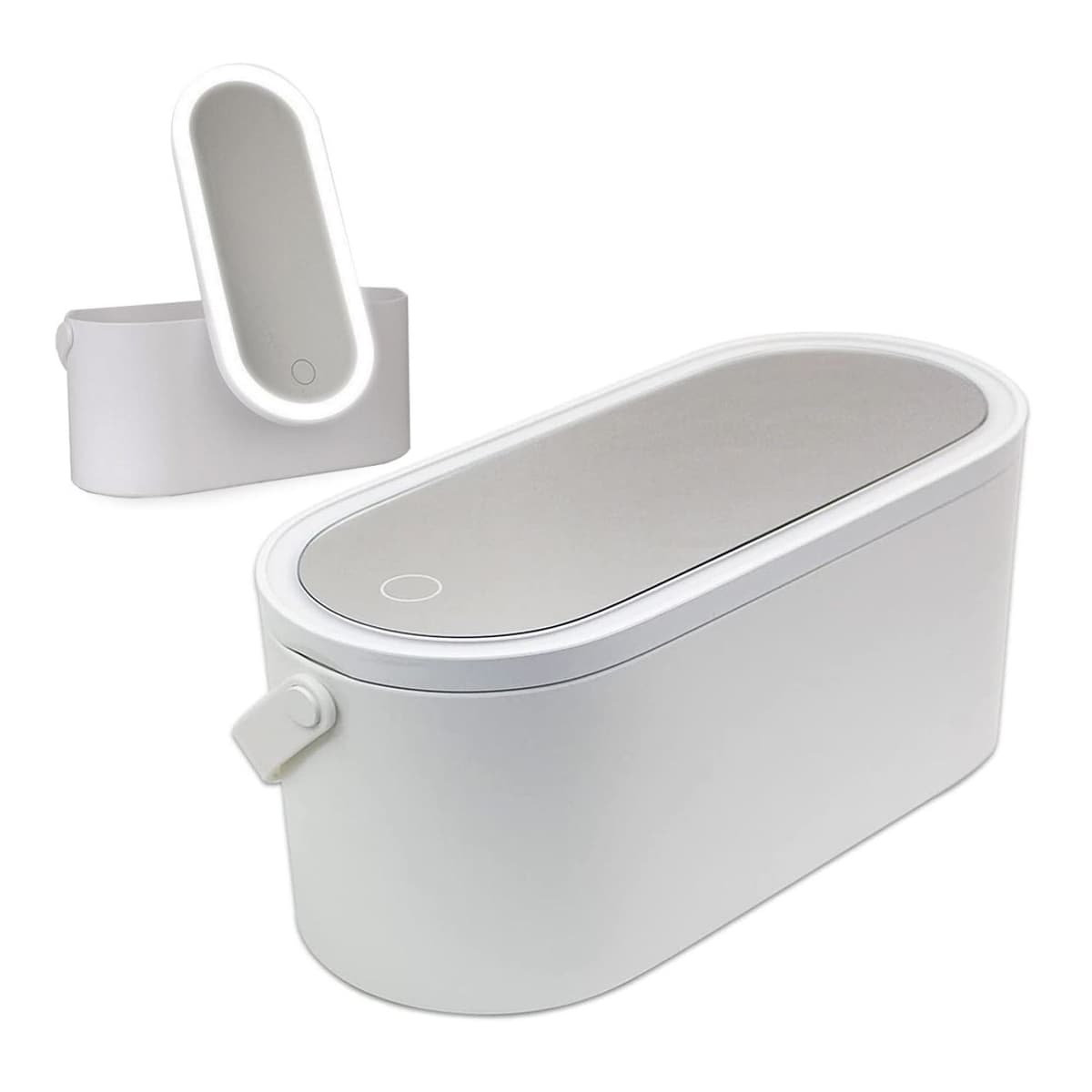 Sminkorganisatör med LED-spegel, 24 cm