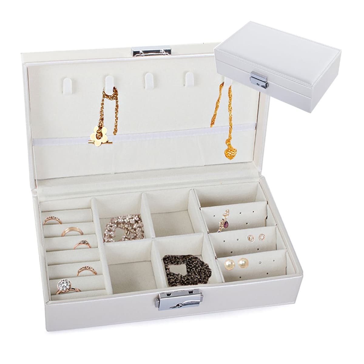 Smyckeskrin med lås, 21x12x6 cm