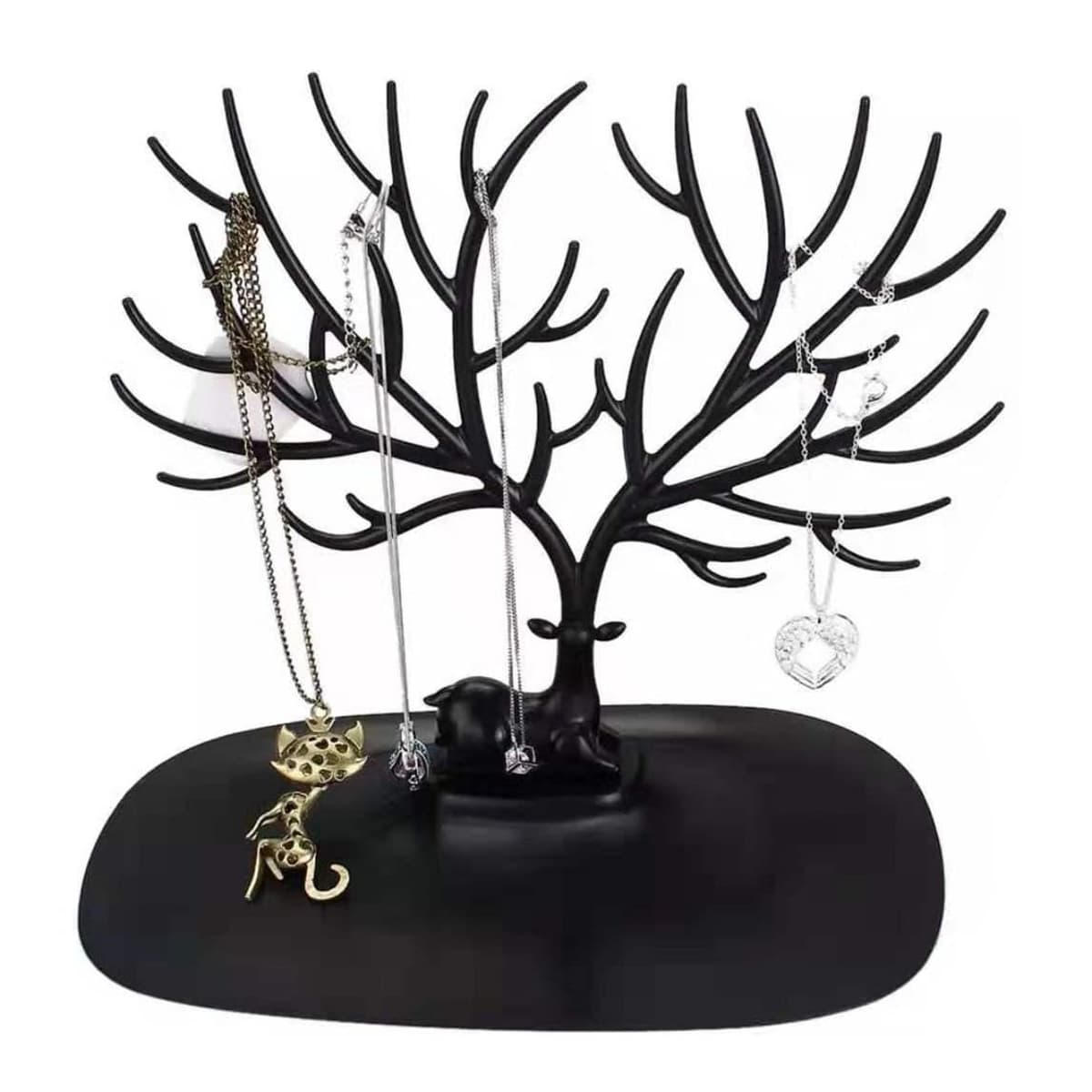 Smyckesställ träd, svart, 22 cm hög