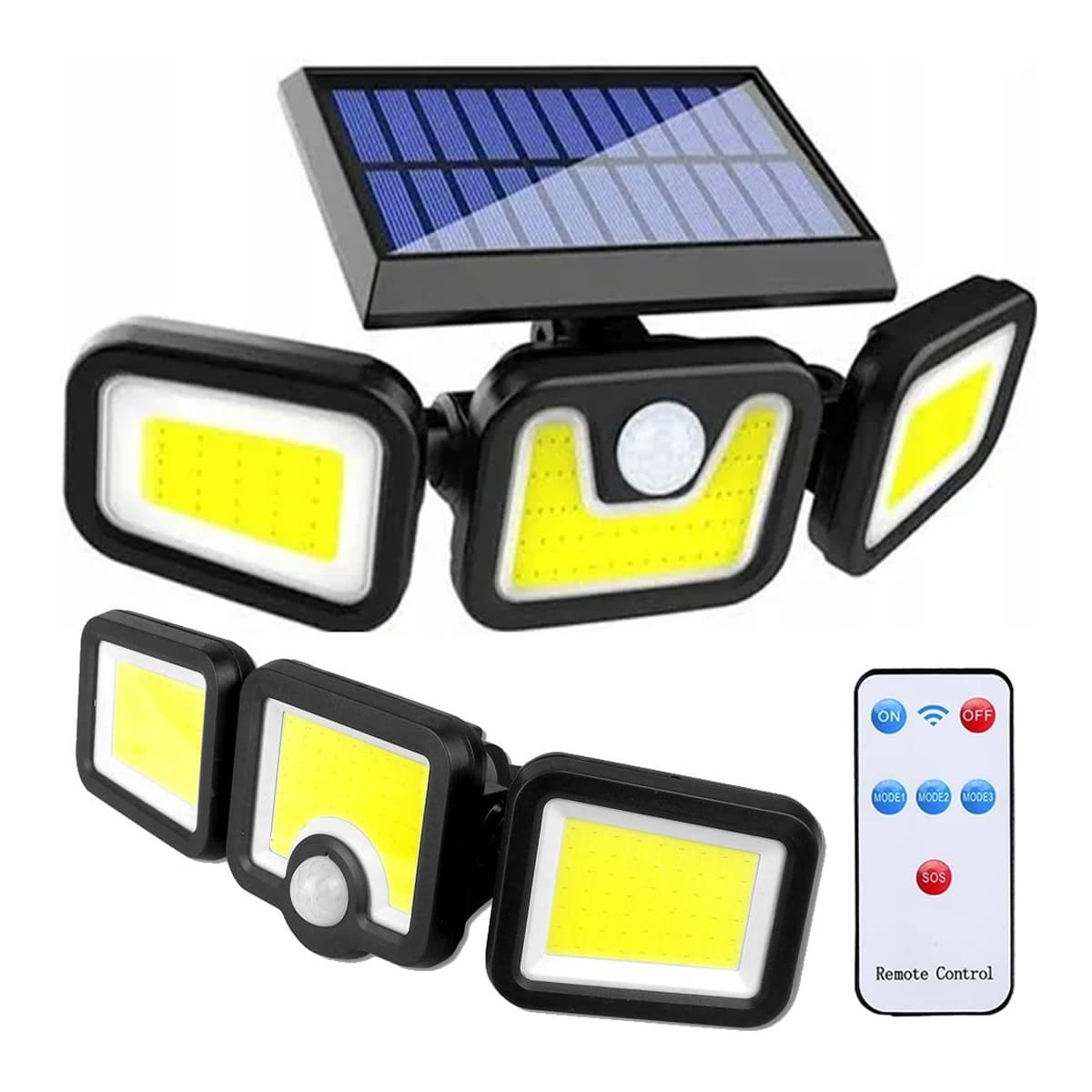 Solcellslampa med sensor, 103 COB LED