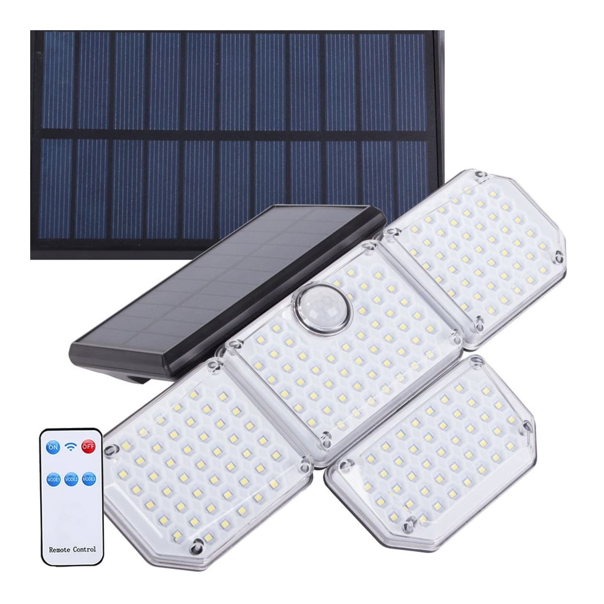 Solcellslampa med sensor, 181 LED