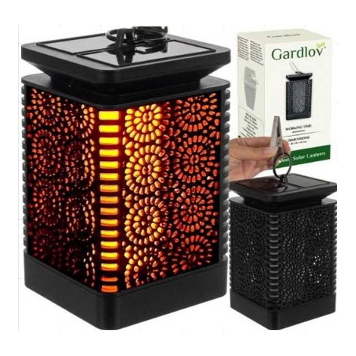 Solcellslykta för trädgård, 15,5 cm