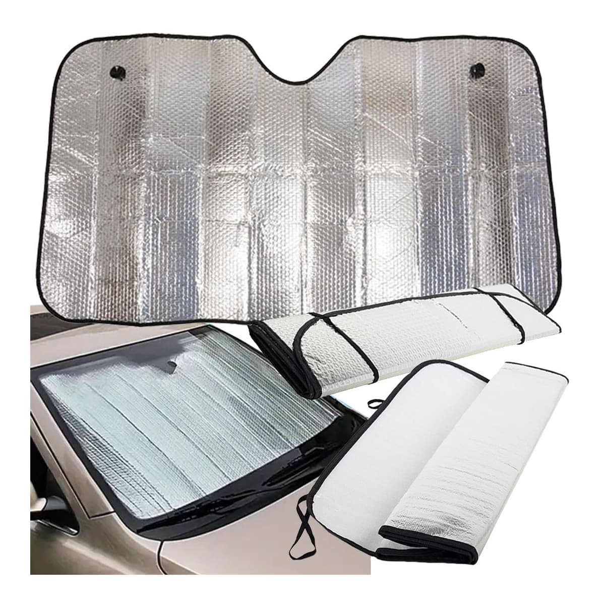 Solskydd för bilruta, 130 x 60 cm