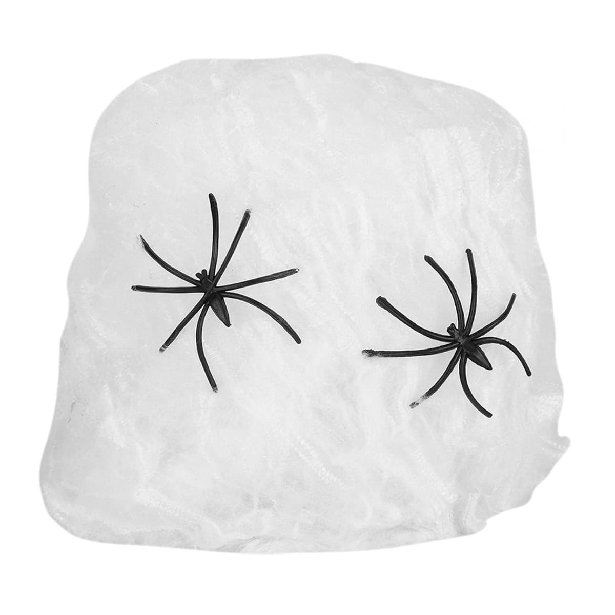 Spindelnät, vit, utdragbart med 2 spindlar