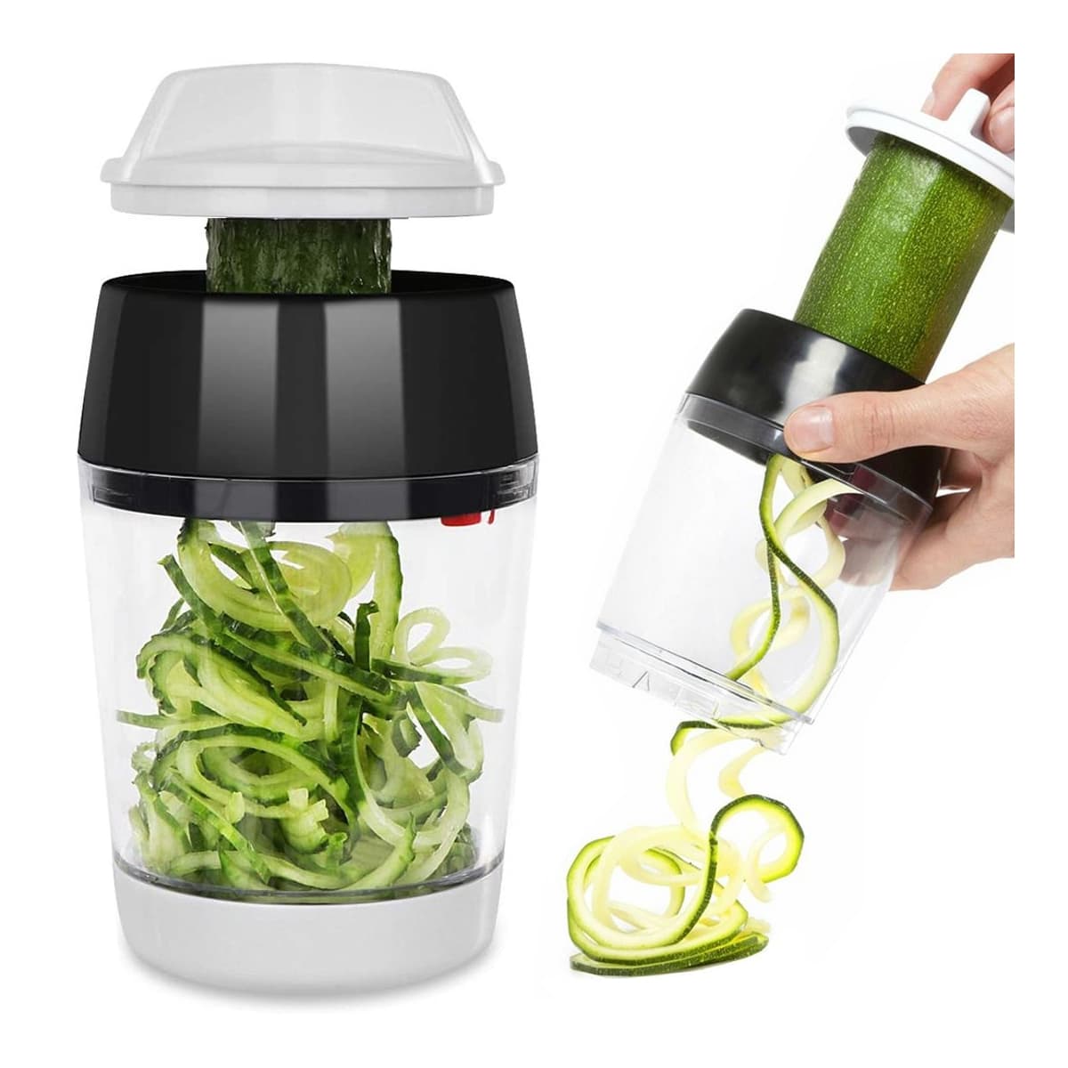 Spiralskärare för grönsaker med behållare, 400 ml