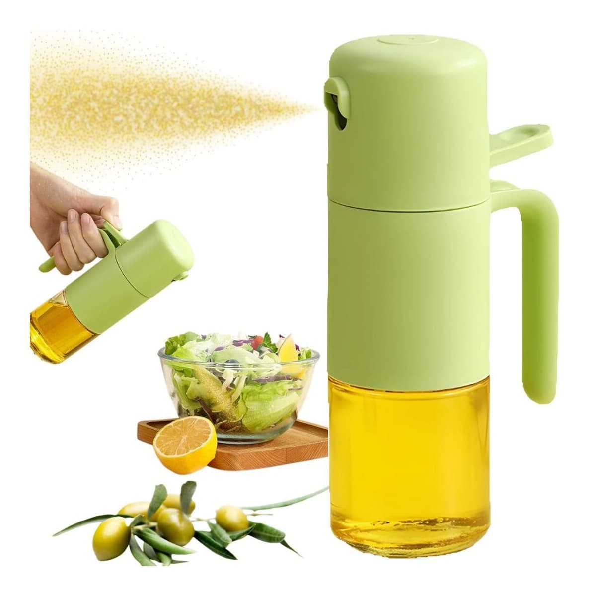 Sprayflaska för olja och vinäger, 210 ml glas