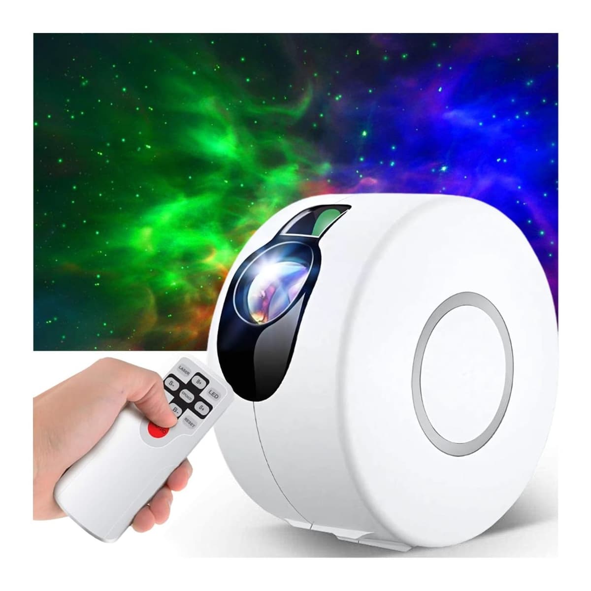 Stjärnprojektor astronaut med laser och fjärrkontroll