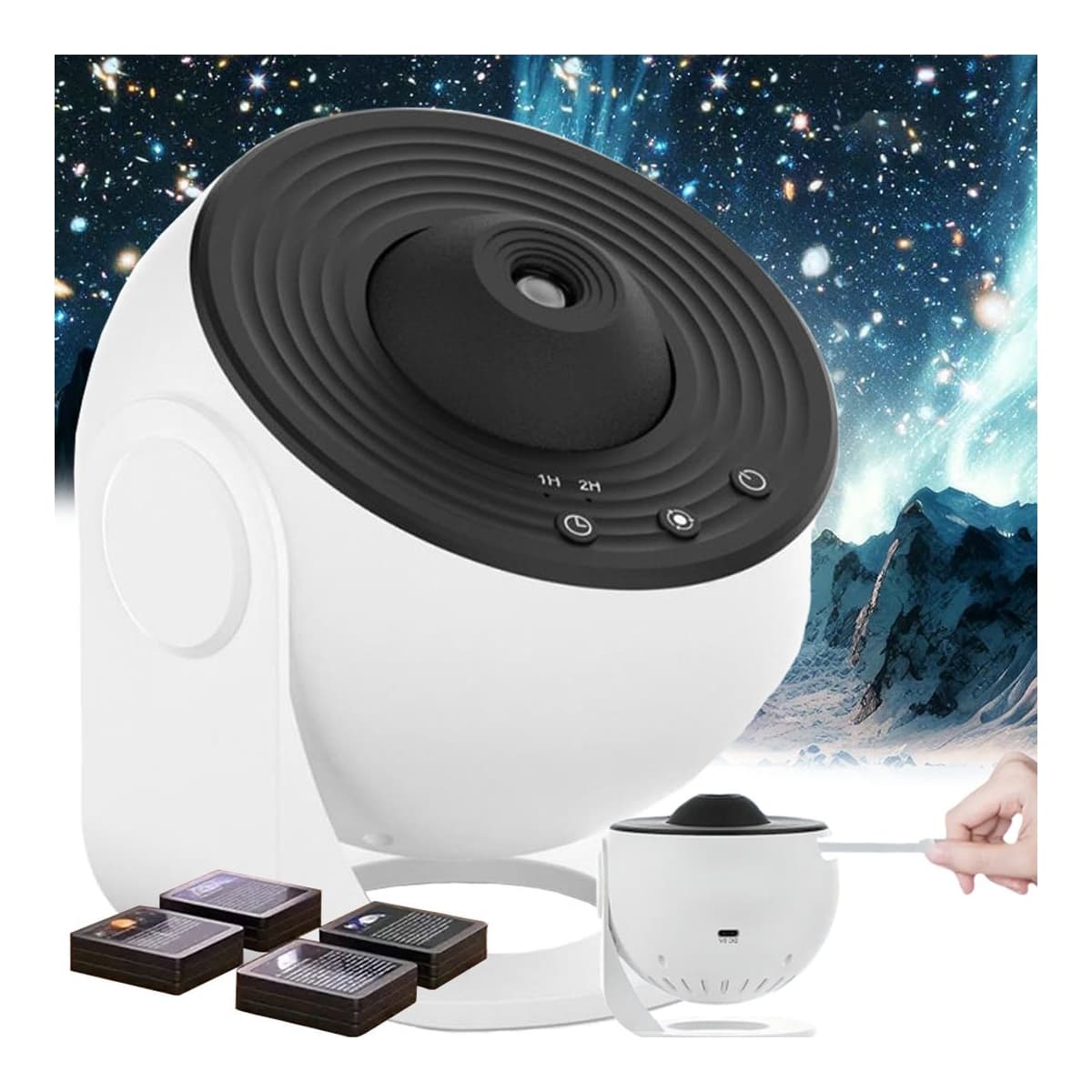 Stjärnprojektor LED med 12 bildskivor