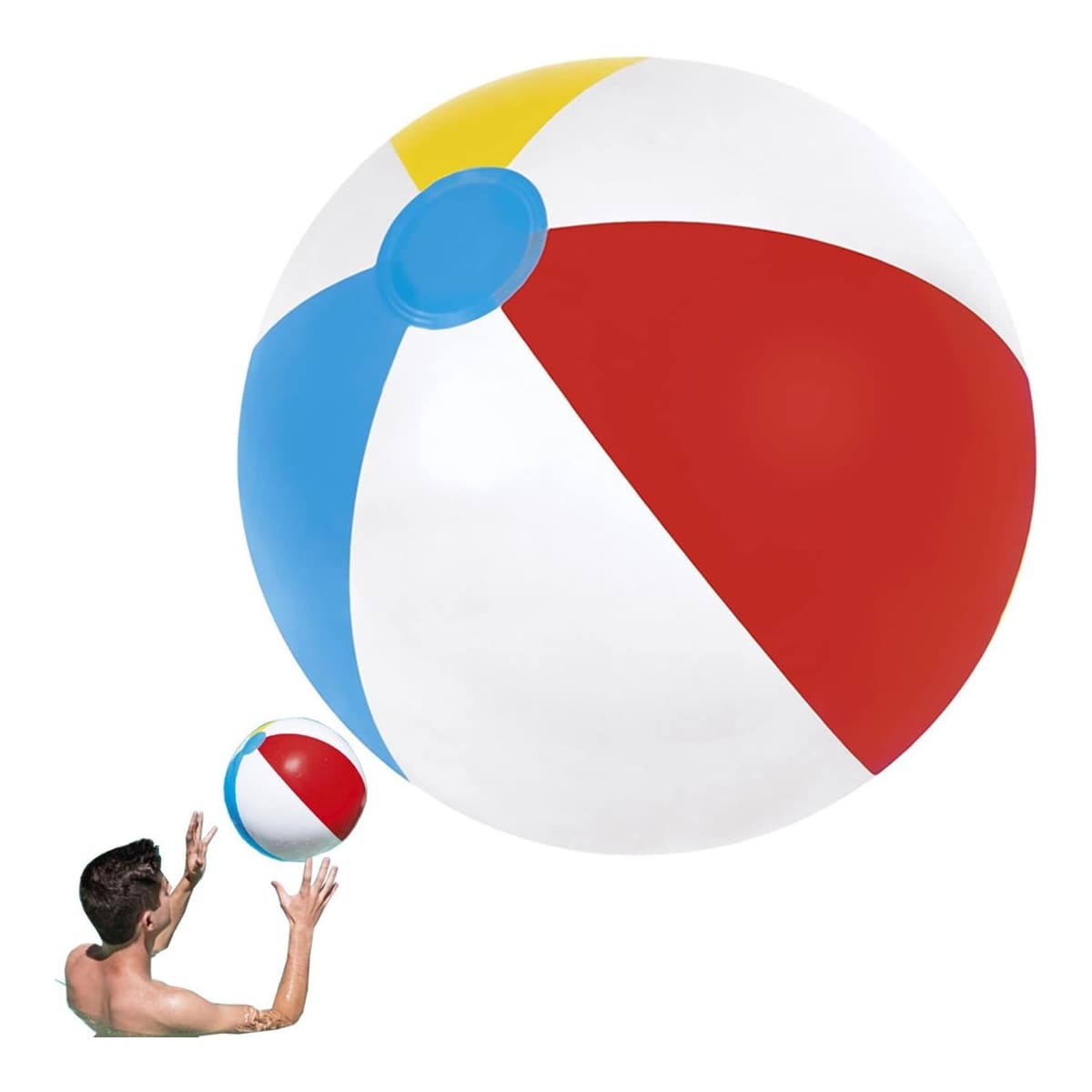 Strandboll, uppblåsbar, flerfärgad, 30 cm