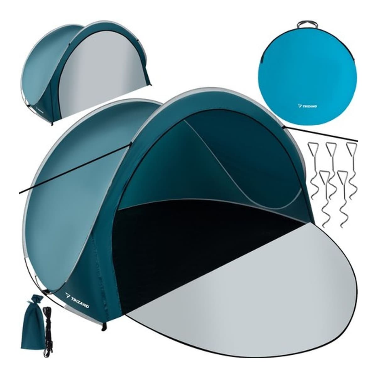 Strandtält pop-up, 200x120x110 cm