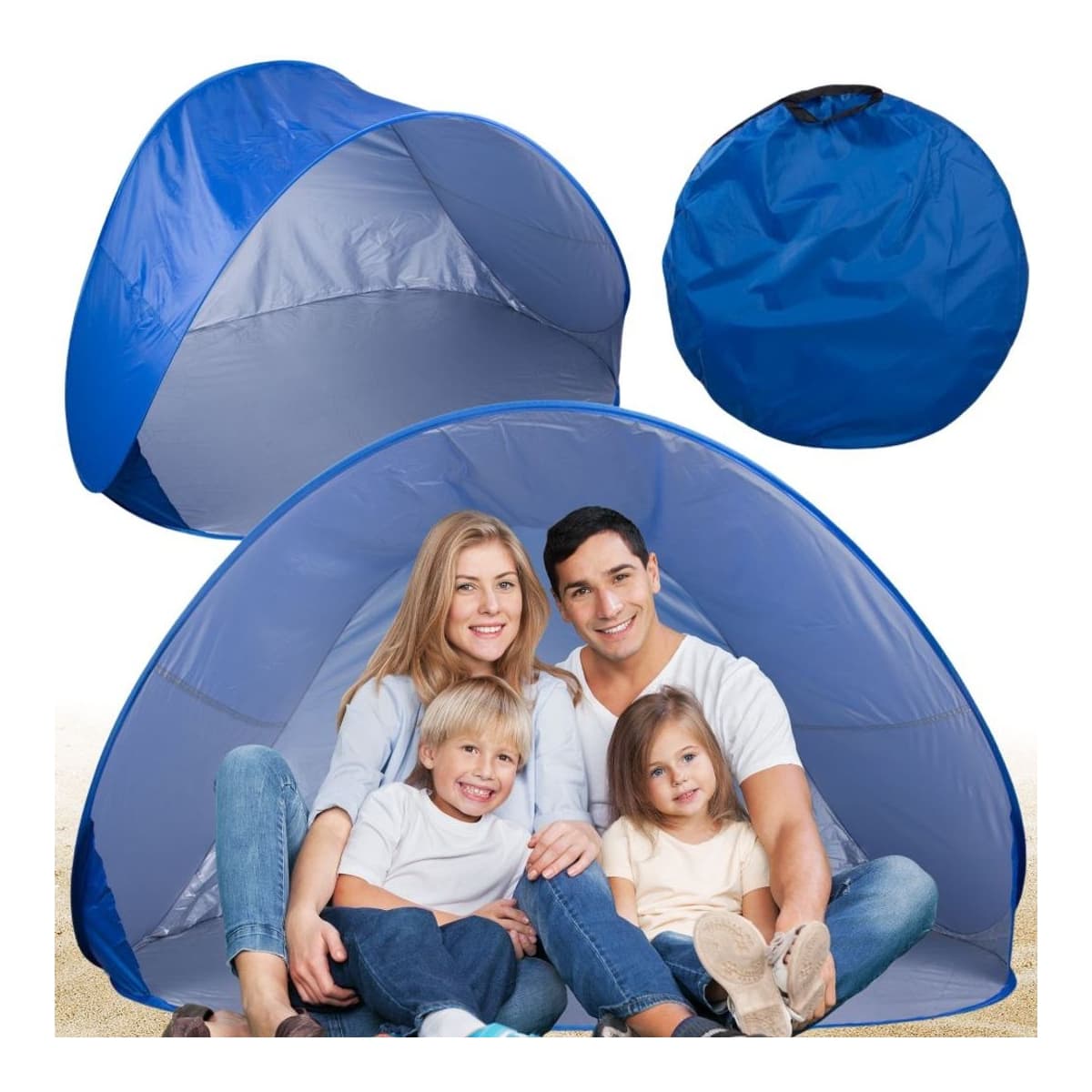 Strandtält med UV-skydd, självuppfällande