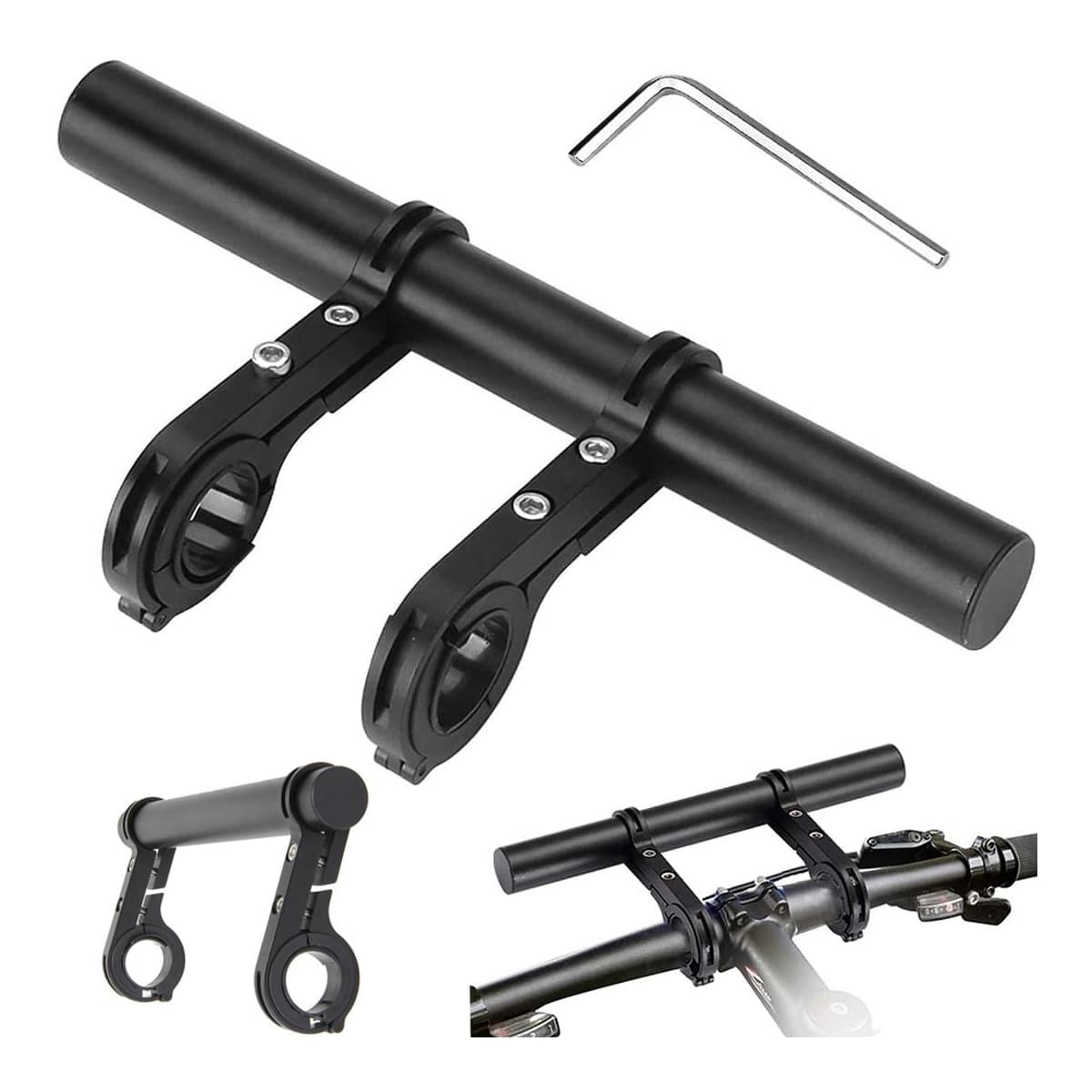 Styrutbyggnad för cykel, 20 cm, aluminium