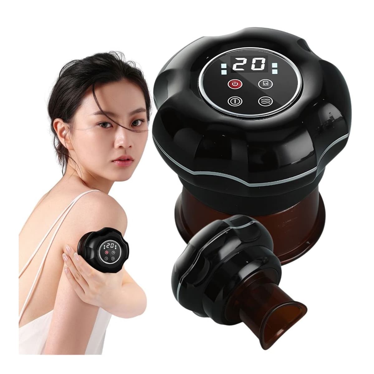 Sugmassager med värme och 12 effektnivåer