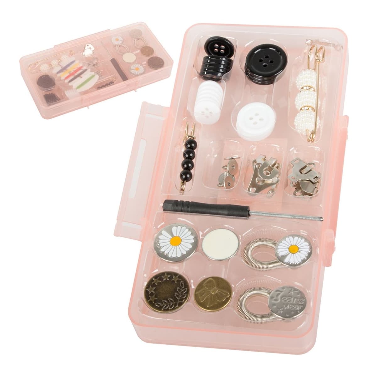 Sykit med 40 delar i fodral, 16,5 x 8,5 cm