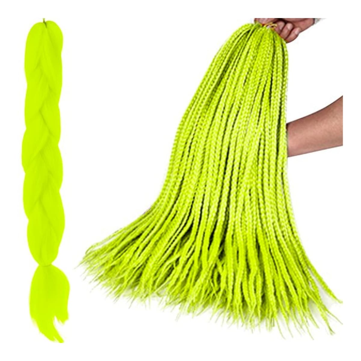 Syntetflätor neon, 60 cm