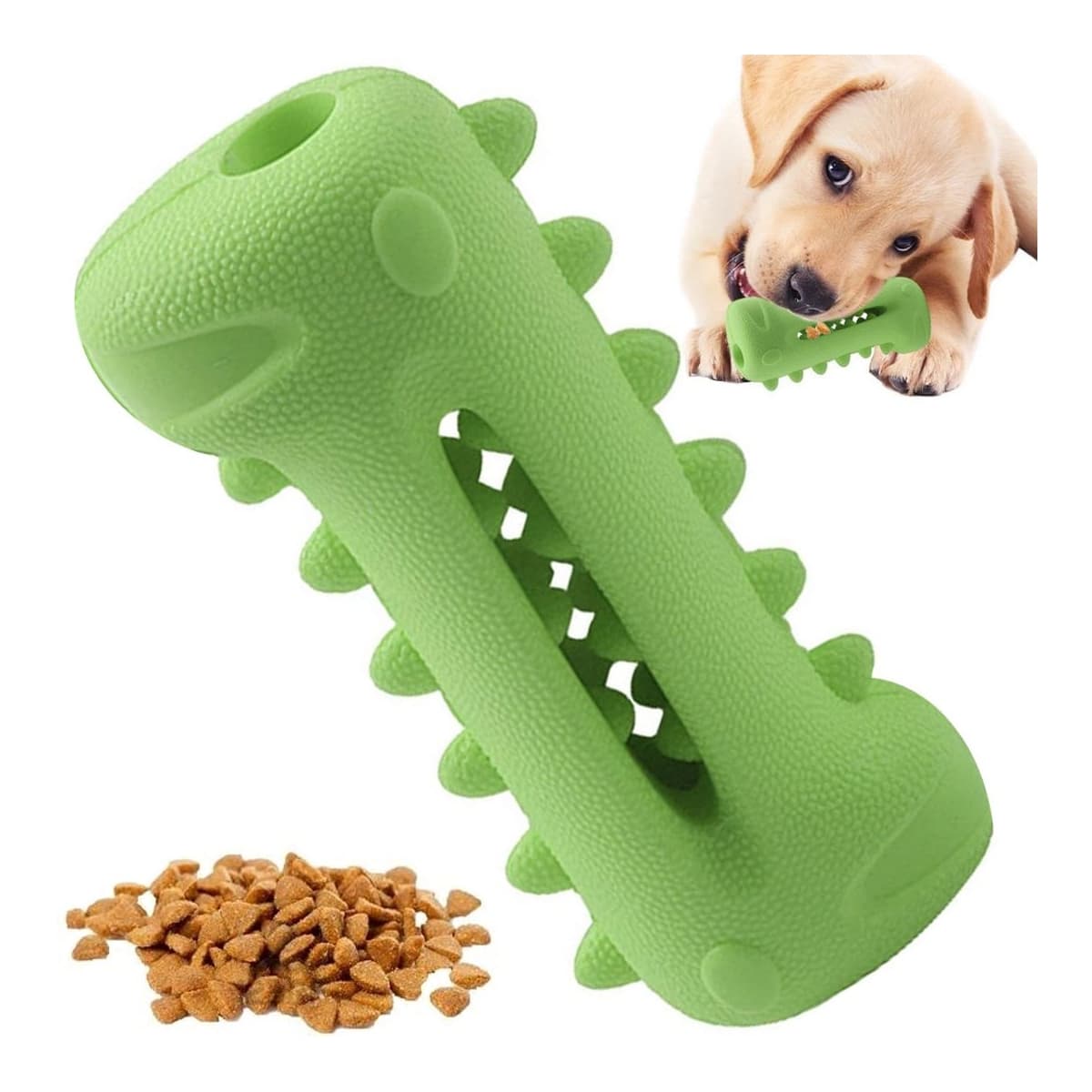 Tandrengöringsleksak för hund, gummi, 13 cm