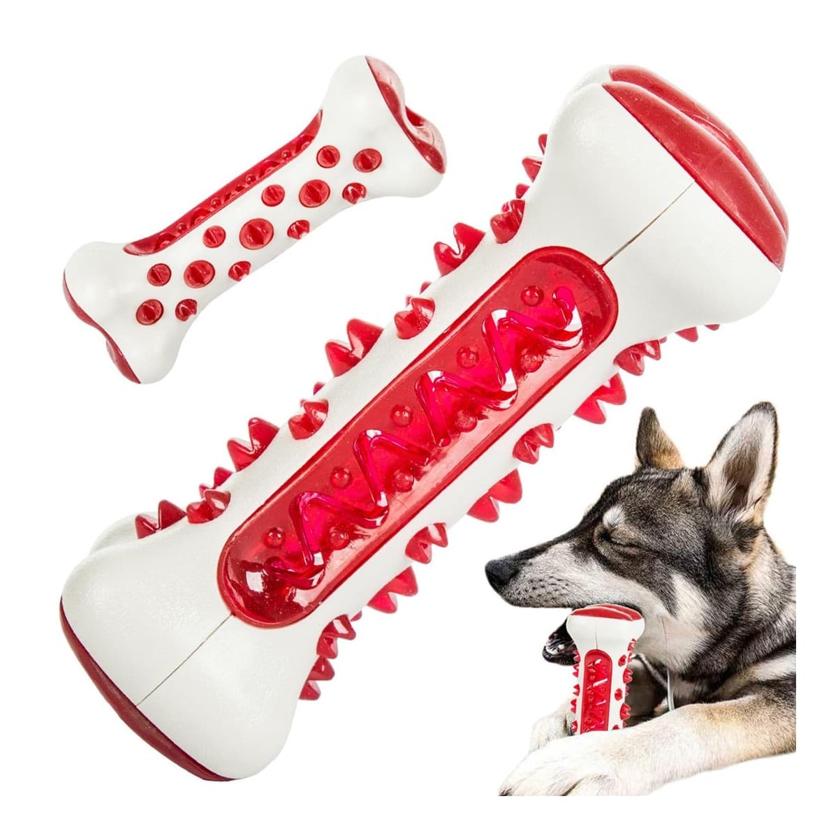 Tandvårdsleksak för hund, gummi, 15 cm