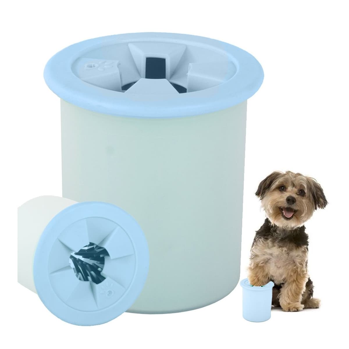 Tassrengörare för hund och katt, silikon, S