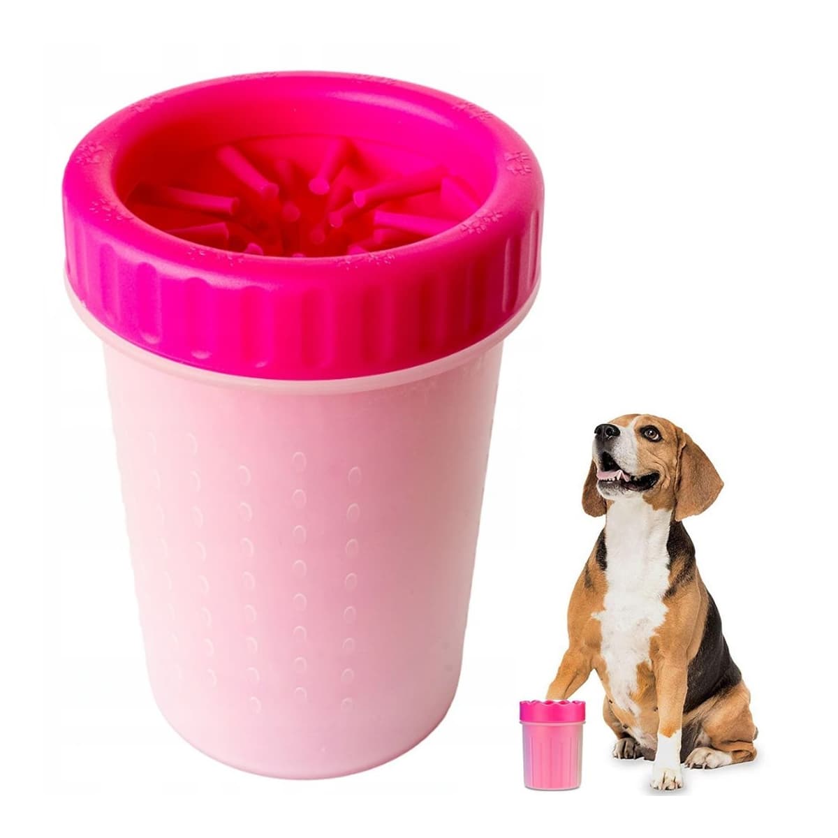 Tassrengörare för hundar, silikon, M