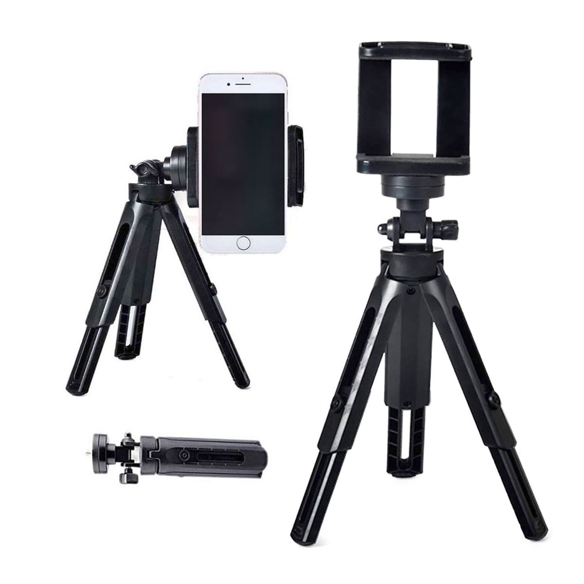 Telefonställ med justerbart tripod, 10-15 cm