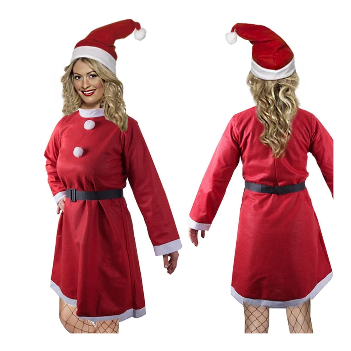 Tomtemor-dräkt med hatt och bälte, 95 cm