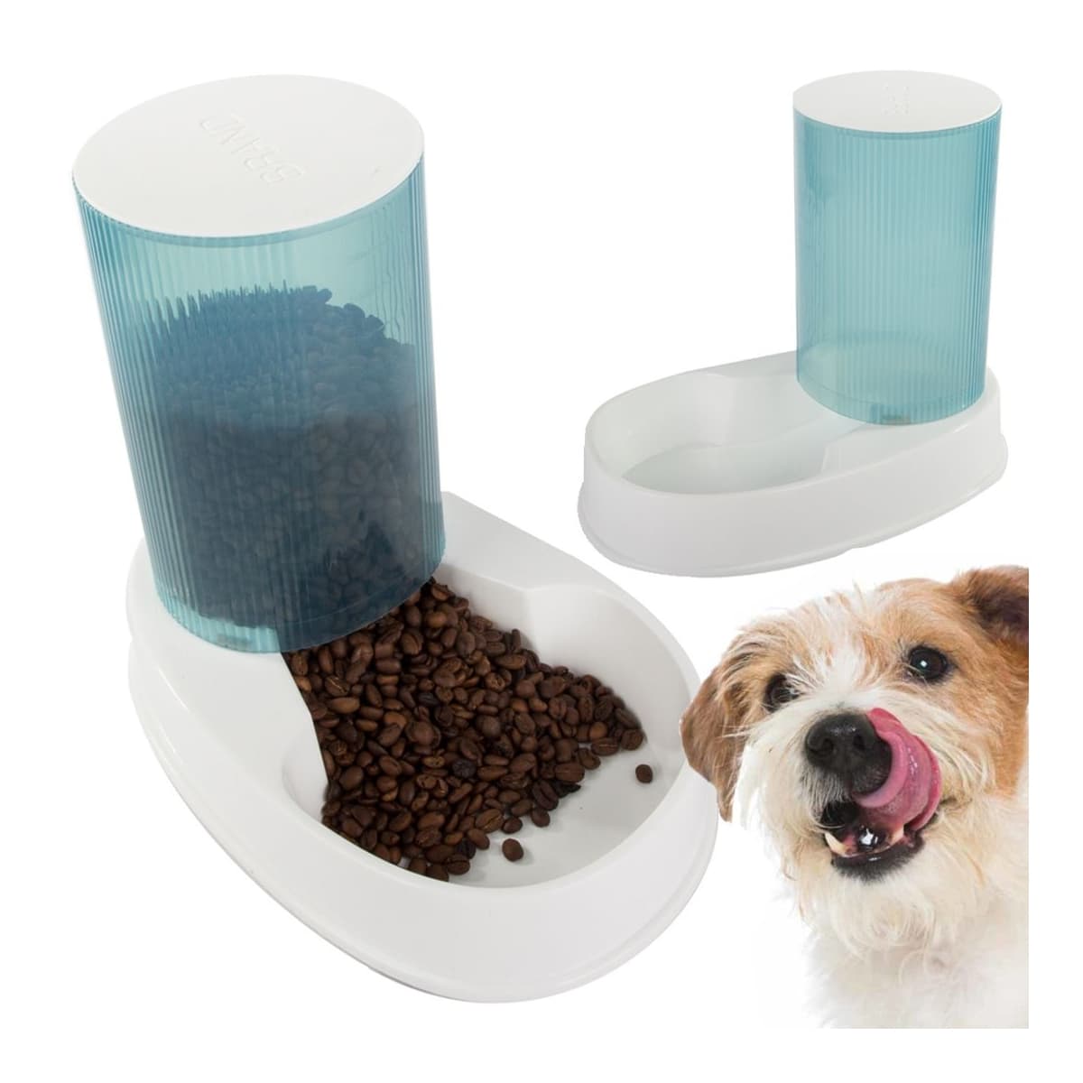 Torrfoderskål med dispenser, 2,5 liter