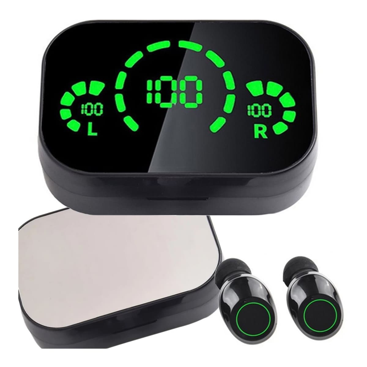 Trådlösa in-ear-hörlurar med LED-laddningsetui