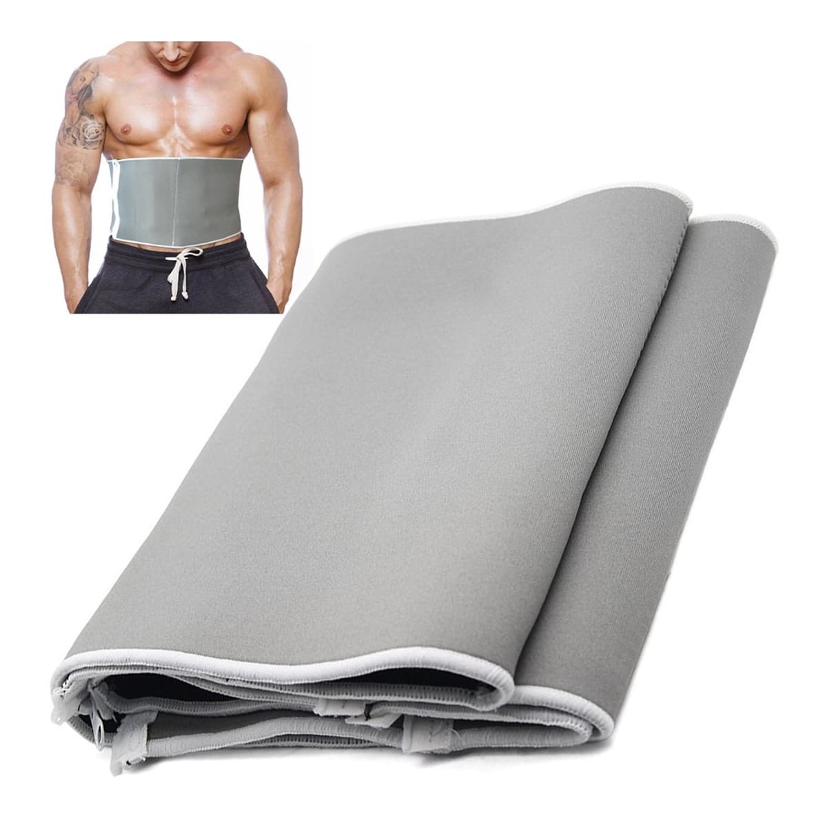 Träningsbälte med dragkedja, neopren, 130 cm