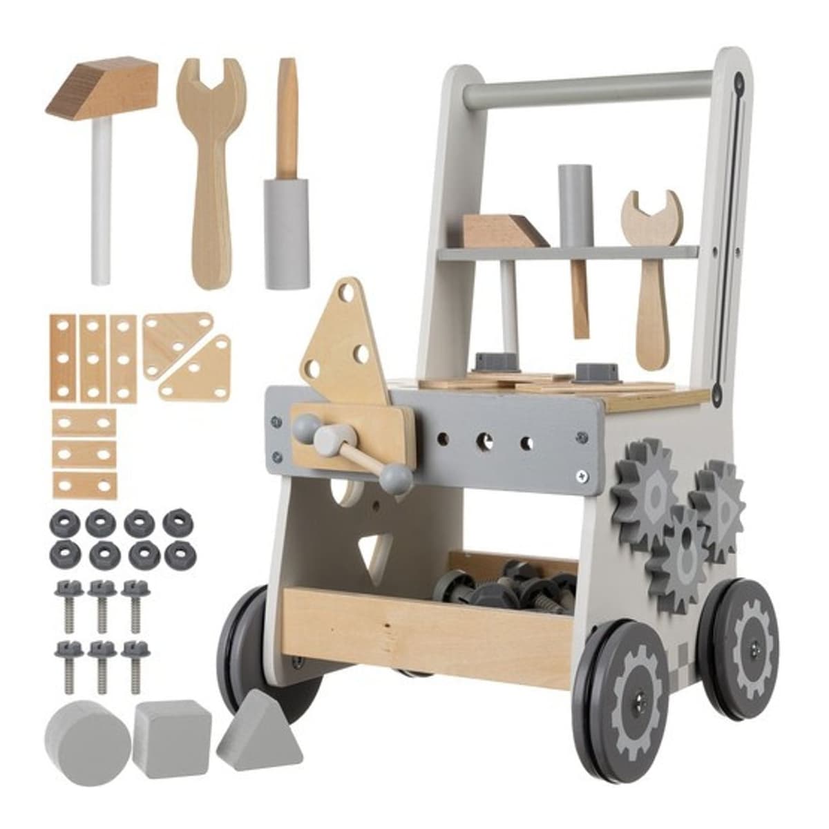 Träverkstad 3-i-1 med verktyg för barn 3+ år