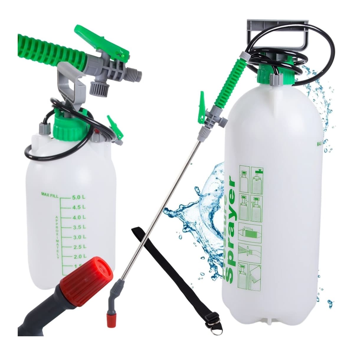 Trycksprejer 5 liter med axelrem