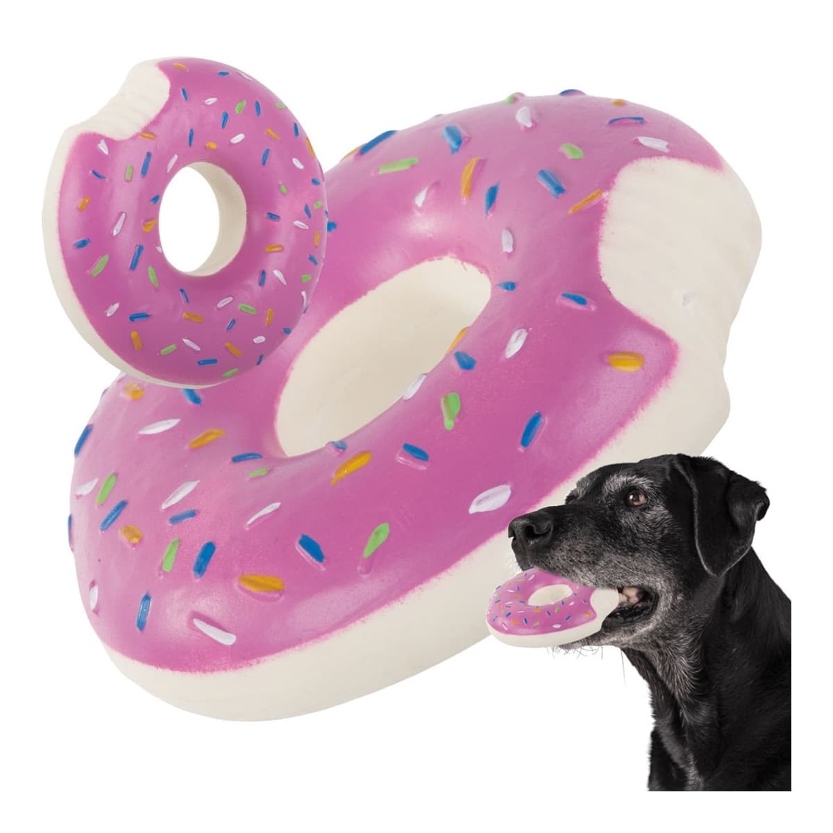 Tugglek för hund/katt, pipande gummi, 11,5 cm