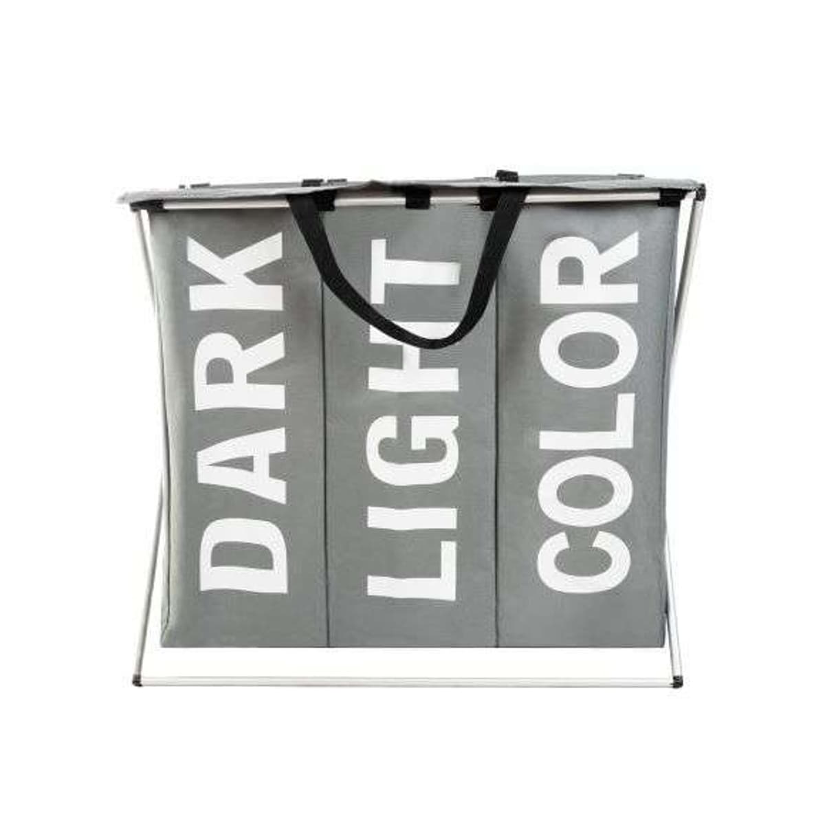 Tvättkorg med 3 fack, hopfällbar, 130 L