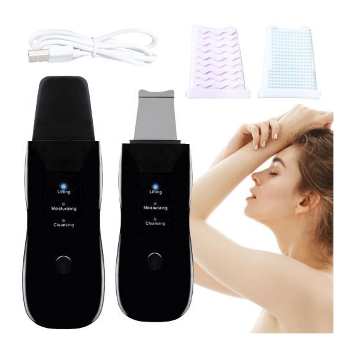 Ultraljud-peeling enhet, trådlös, 5-i-1