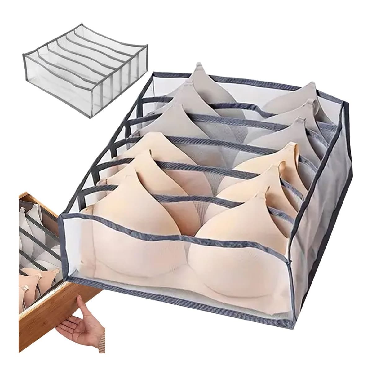 Underklädesorganisatör, 6 fack, 30x32 cm