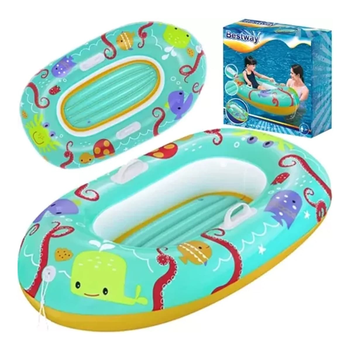 Uppblåsbar simpontong för barn, 119 x 79 cm