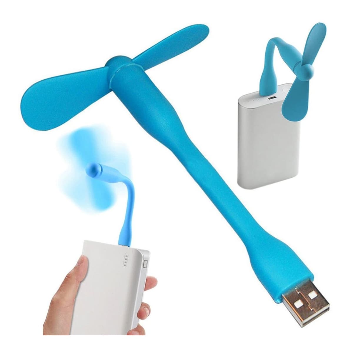 USB-fläkt i silikon, böjbar