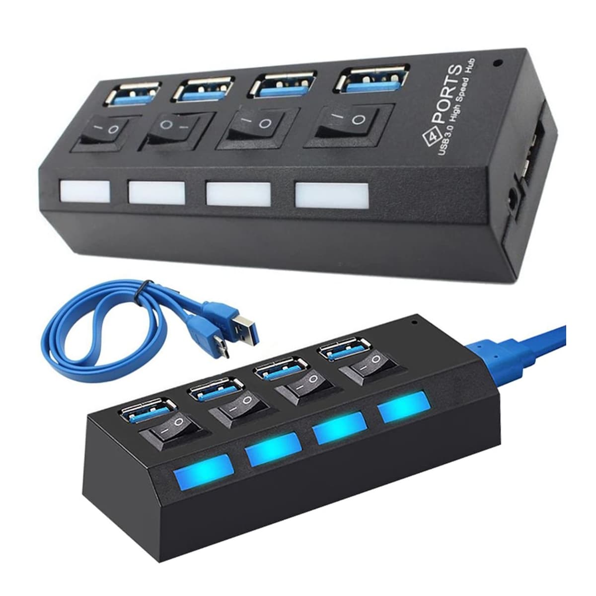 USB-hub, 4 portar, USB 3.0, 5 Gb/s