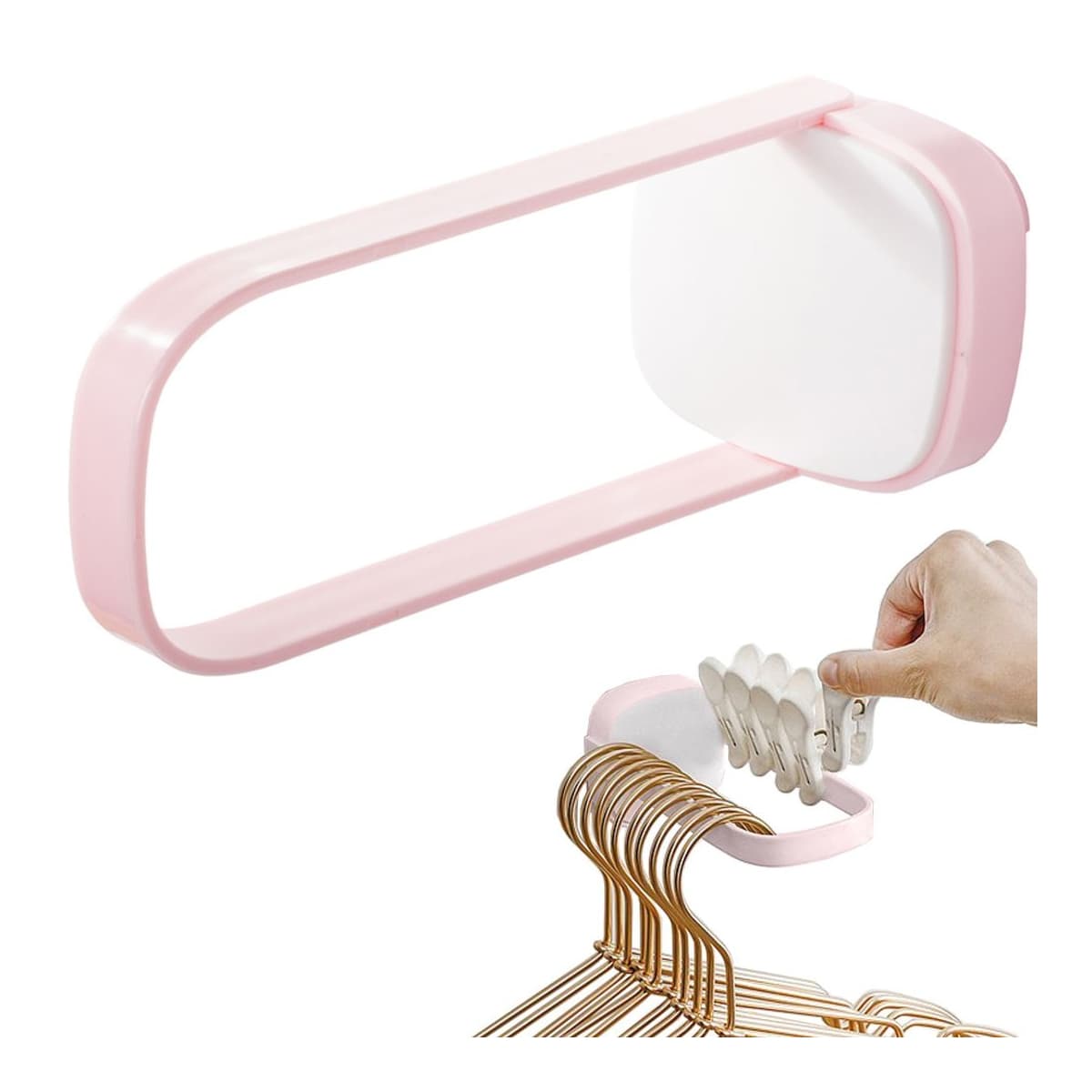 Väggkrok för galgar, rosa, 15,5 cm