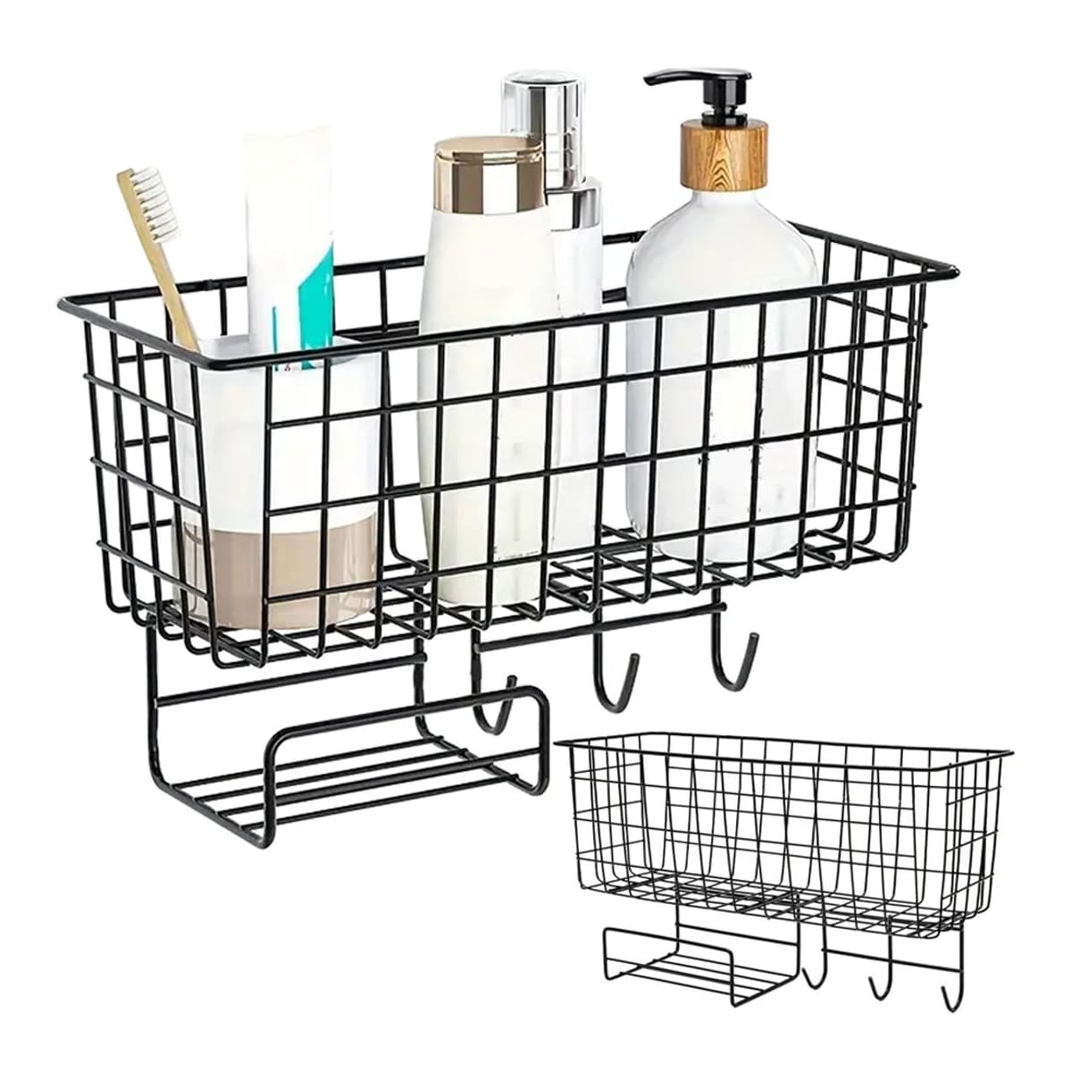 Väggorganiserare med 3 krokar, 38 x 21 cm