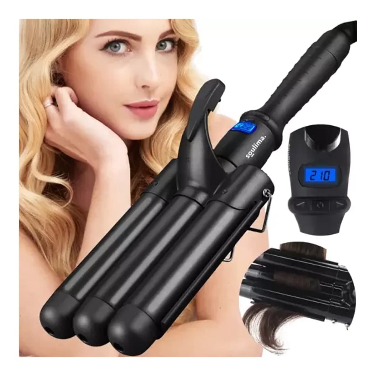 Vågjärn med 3 rullar, 22 mm diameter