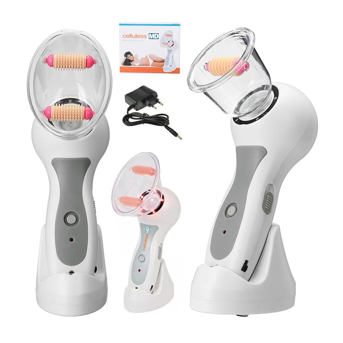 Vakuummassager med LED, anti-cellulit