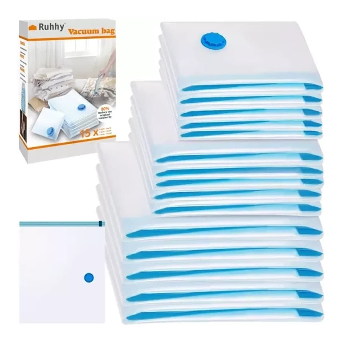 Vakuumpåsar, 15-pack, 3 storlekar