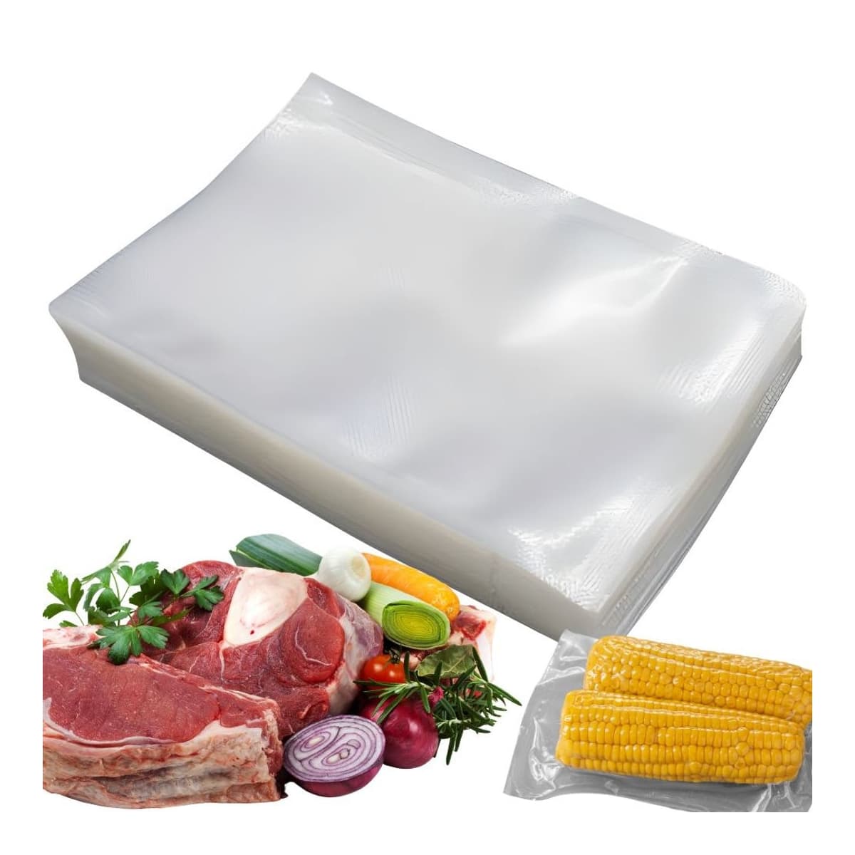 Vakuumpåsar 15x20 cm, 50 st för ribbad förseglare