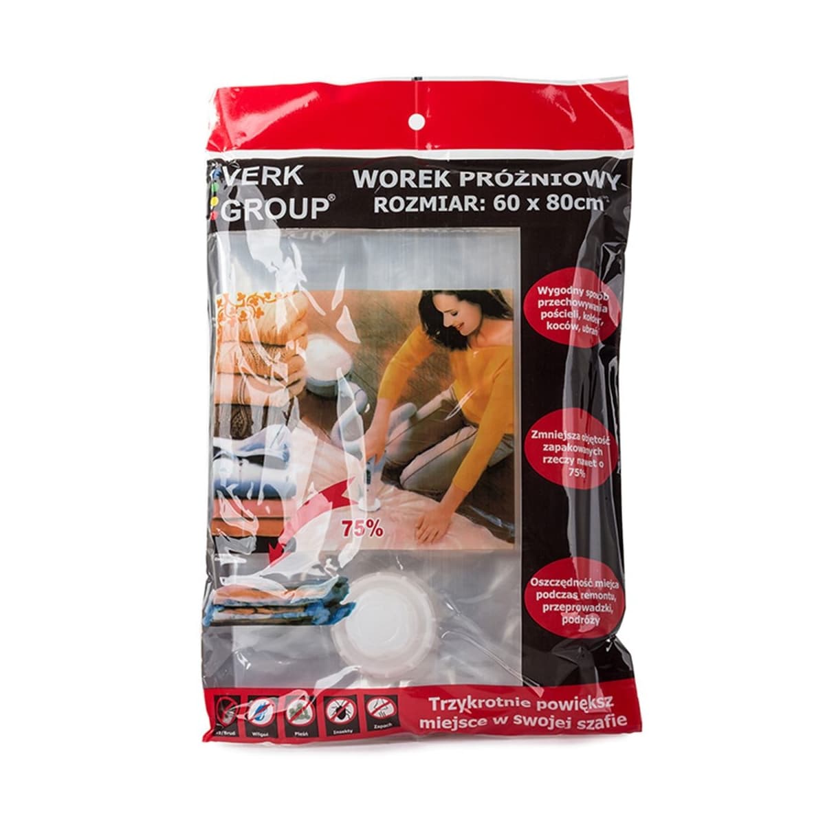 Vakuumpåse med ventil, 60 x 80 cm