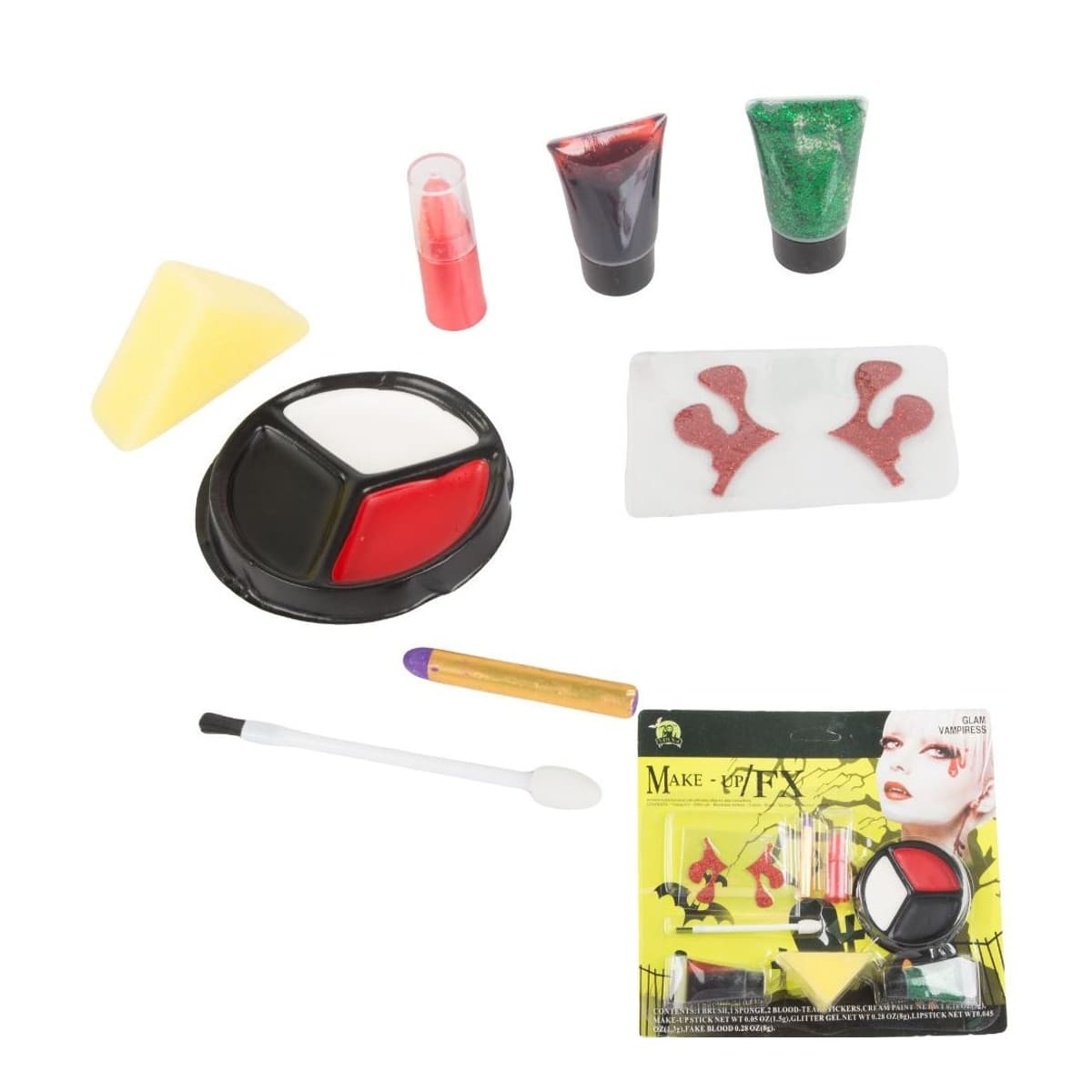Vampyr sminkset med fejkblod, 8ml