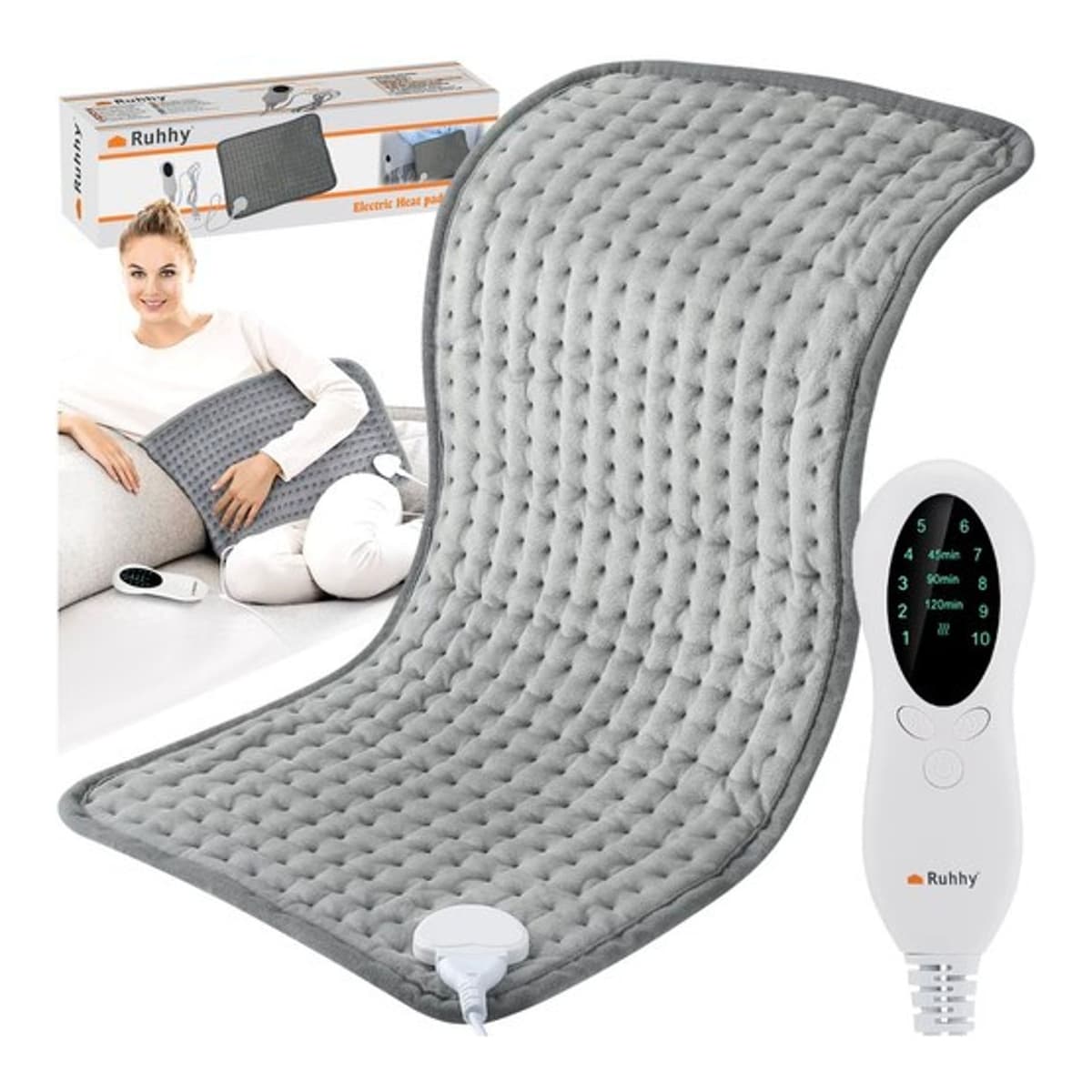 Värmekudde 60x30cm med fjärrkontroll 30-70°C