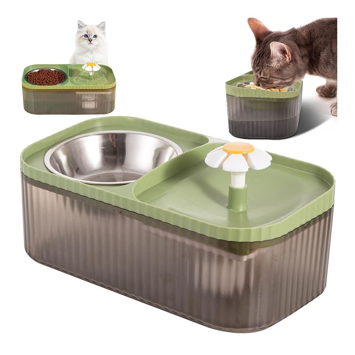 Vattenfontän för katt/hund, 3L med filter