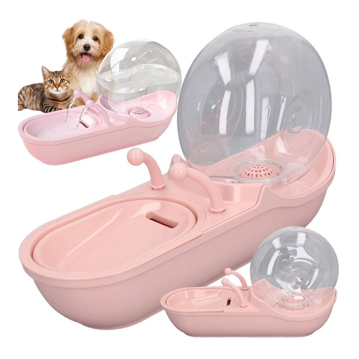 Vattenfontän för katt och hund med filter, snigel