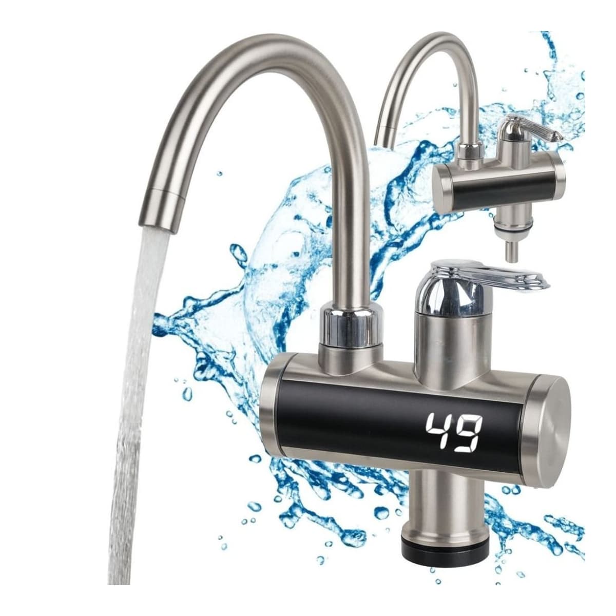 Vattenkran med elvärmare 3000W och LED-display