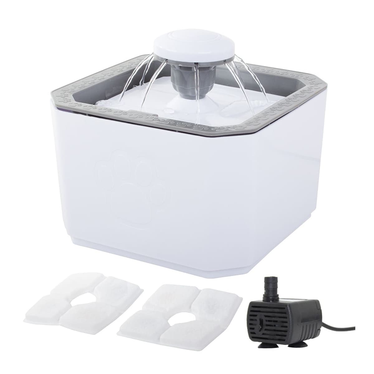 Vattenspringbrunn för katt/hund, 2,5L med filter